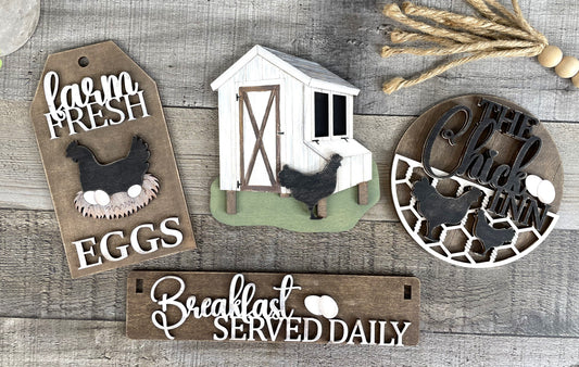 Chickens Interchangeable Kit (Wagon / Raised Shelf)