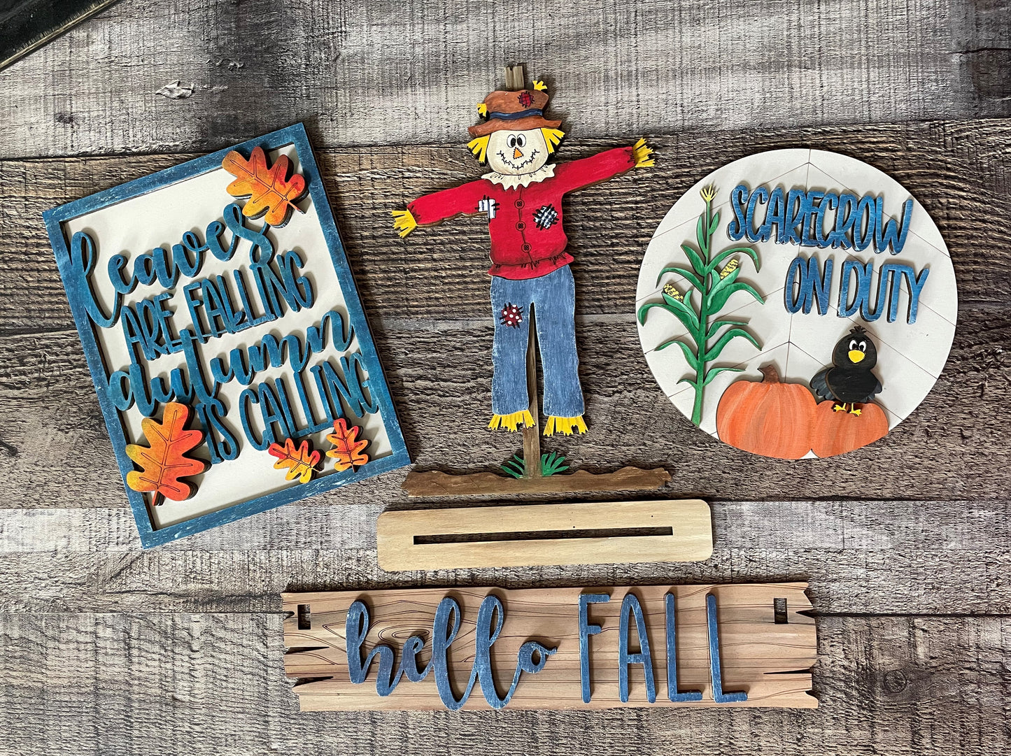 Fall Scarecrow Interchangeable Project (Wagon / Raised Shelf)