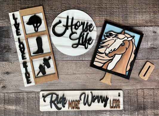 Horses Interchangeable Kit (Wagon / Raised Shelf)