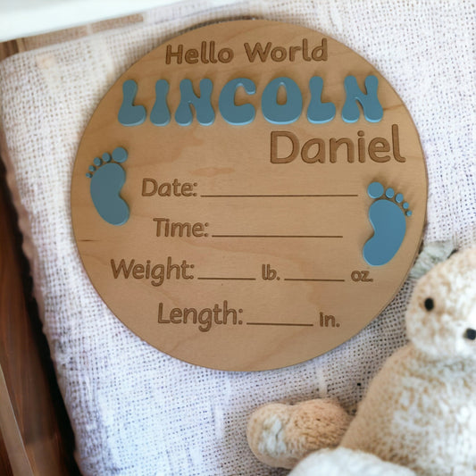 Baby Announcement Plaque
