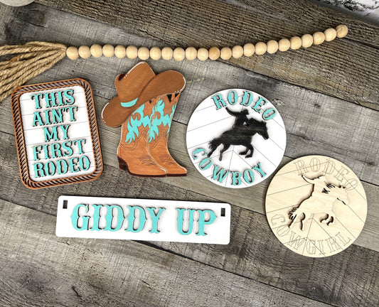 Rodeo Cow Boy-Girl Interchangeable Project (Wagon / Raised Shelf)
