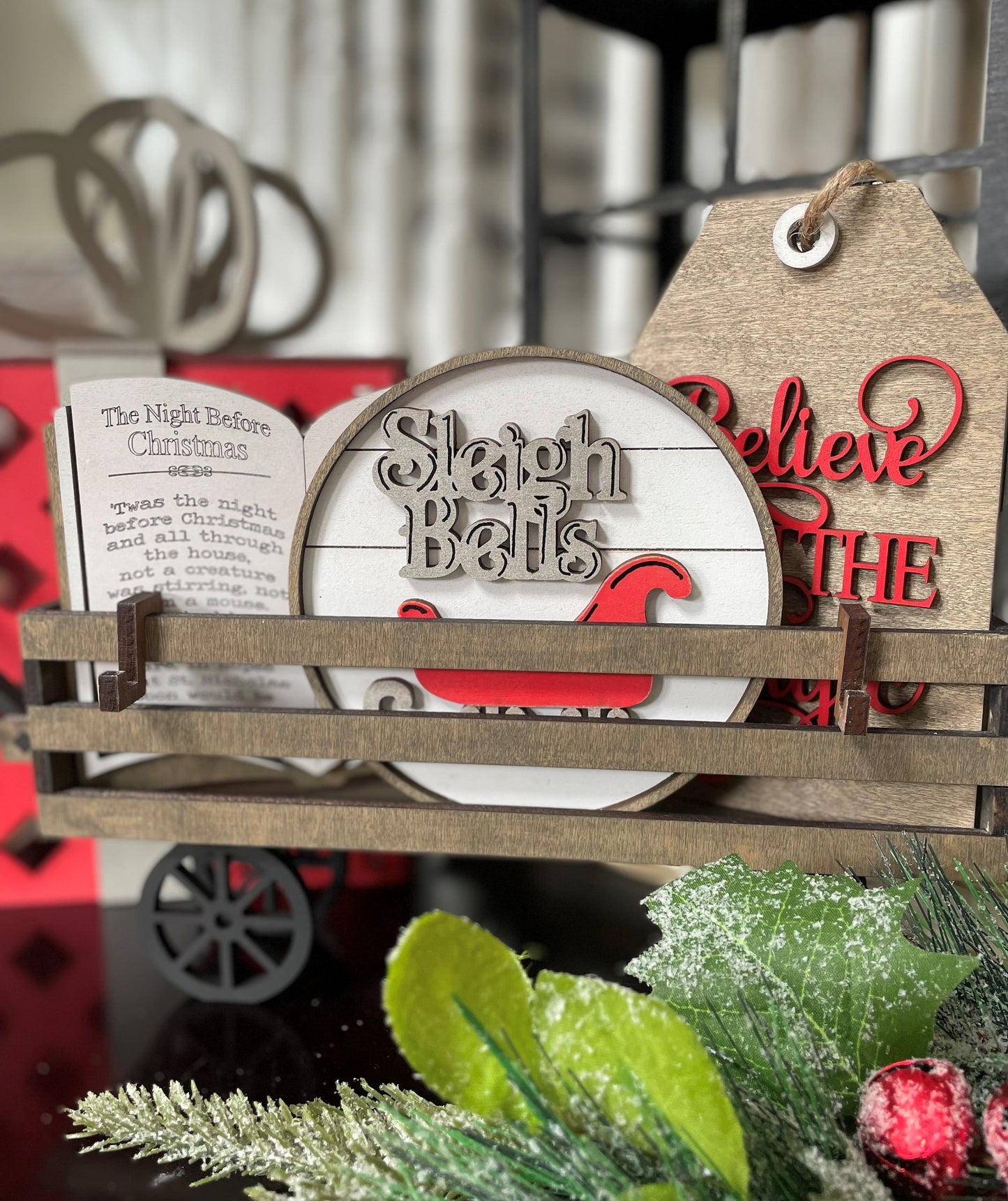 Vintage Christmas Interchangeable Project (Wagon / Raised Shelf)
