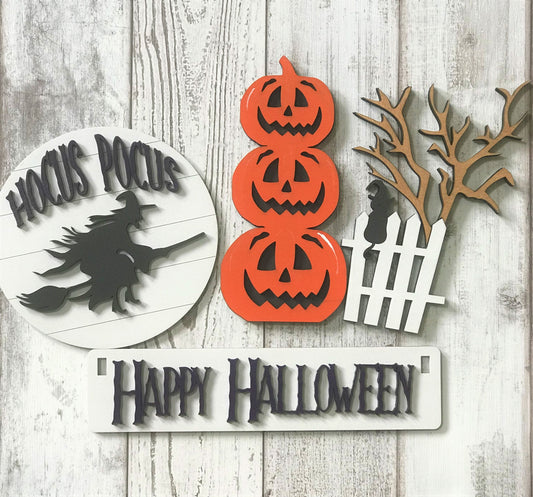 Witch & Pumpkins Interchangeable Kit (Wagon / Raised Shelf)