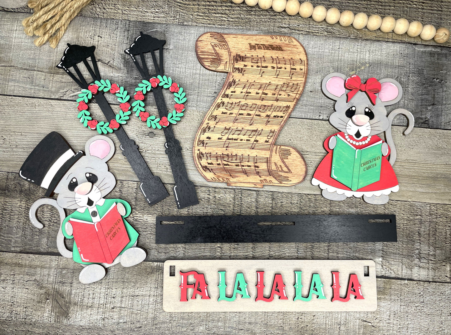 Christmas Caroling Interchangeable Kit (Wagon / Raised Shelf)