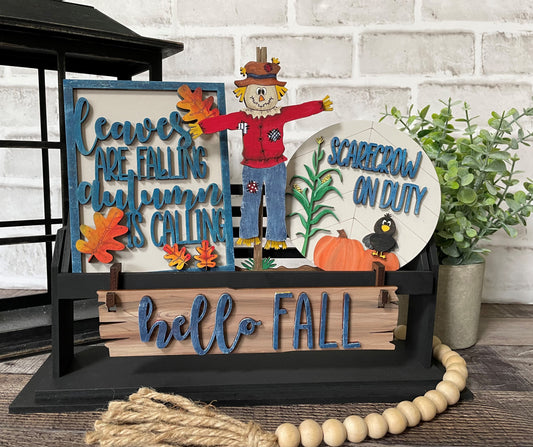 Fall Scarecrow Interchangeable Kit (Wagon / Raised Shelf)
