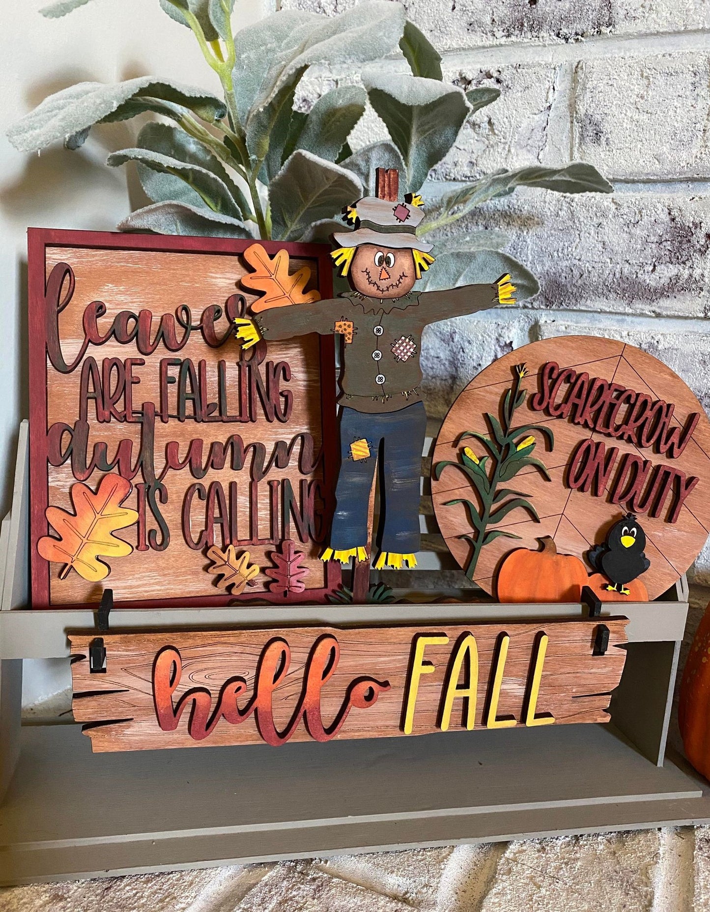 Fall Scarecrow Interchangeable Kit (Wagon / Raised Shelf)