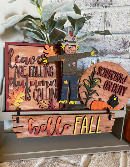 Fall Scarecrow Interchangeable Kit (Wagon / Raised Shelf)