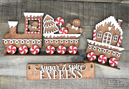 Gingerbread Train Interchangeable Kit (Wagon / Raised Shelf)
