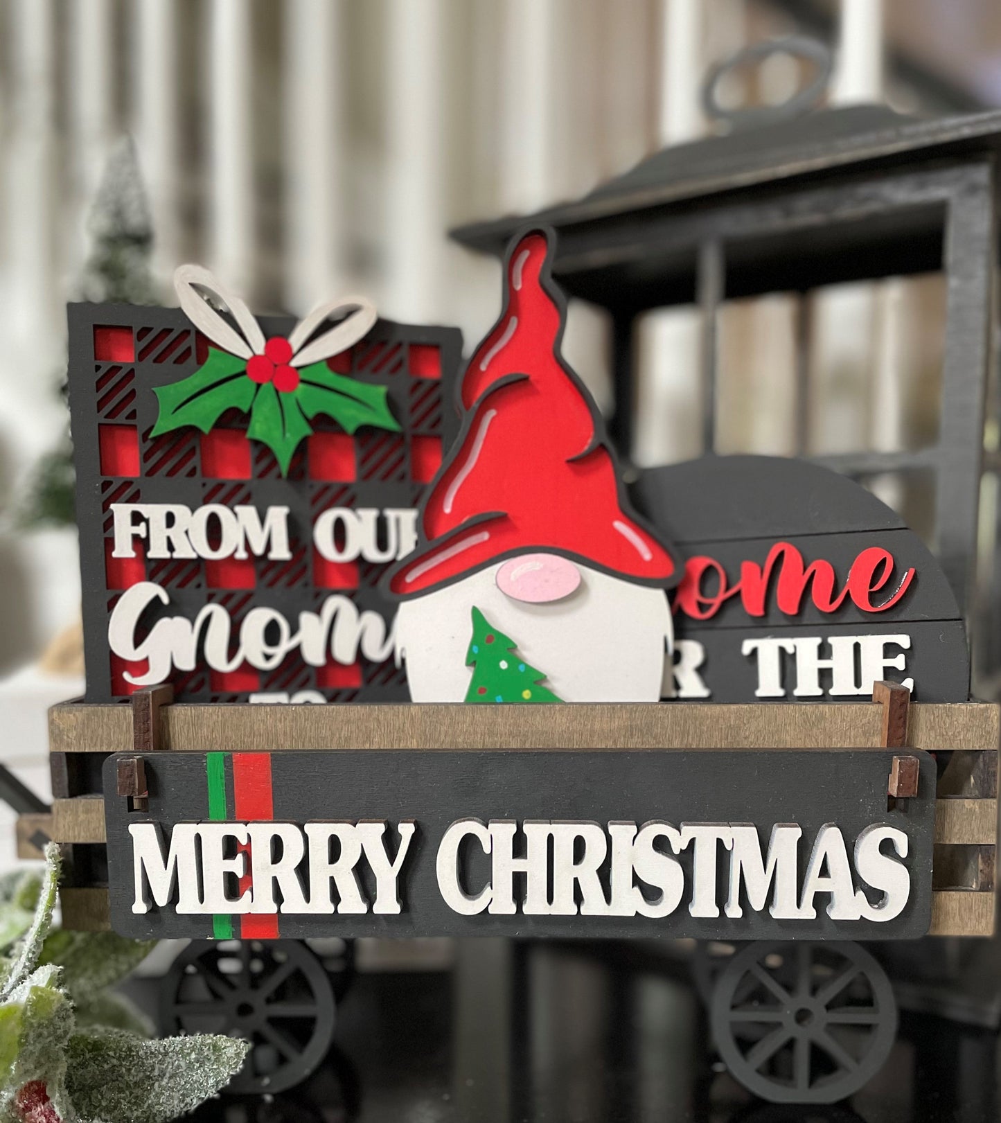 Gnome Christmas Interchangeable Kit (Wagon / Raised Shelf)