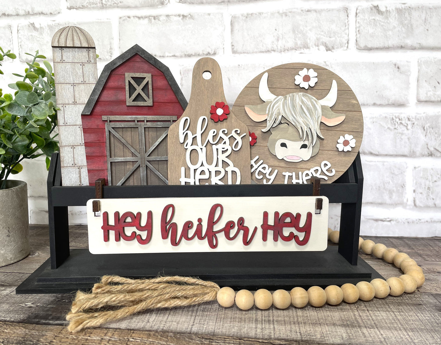 Highland Cow Interchangeable Kit (Wagon / Raised Shelf)
