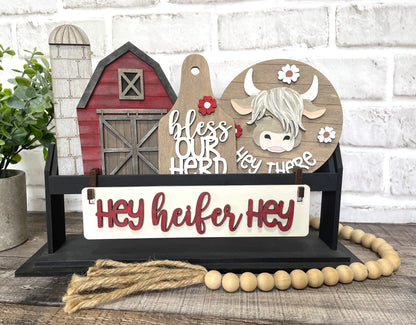 Highland Cow Interchangeable Kit (Wagon / Raised Shelf)