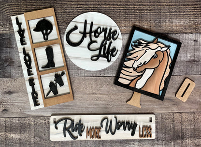 Horses Interchangeable Kit (Wagon / Raised Shelf)