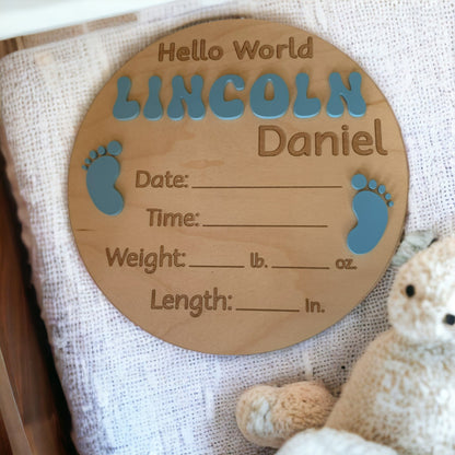 Baby Announcement Plaque