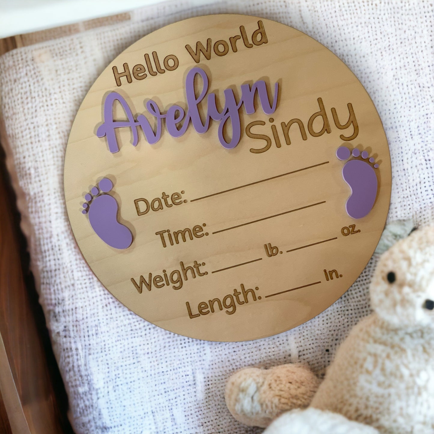 Baby Announcement Plaque