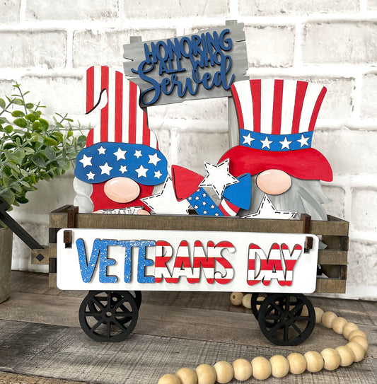 Patriotic Gnome Interchangeable Kit (Wagon / Raised Shelf)