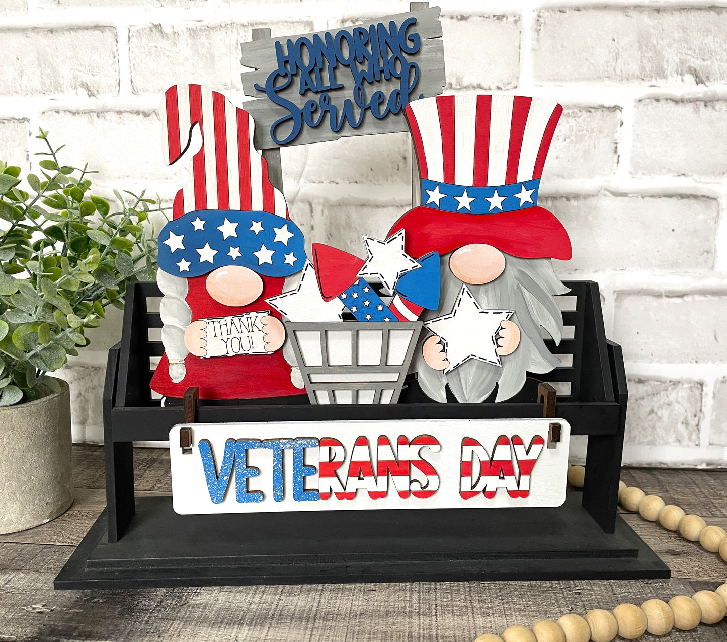 Patriotic Gnome Interchangeable Kit (Wagon / Raised Shelf)