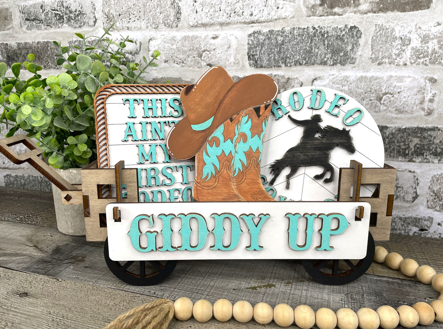 Rodeo Cow Boy-Girl Interchangeable Project (Wagon / Raised Shelf)
