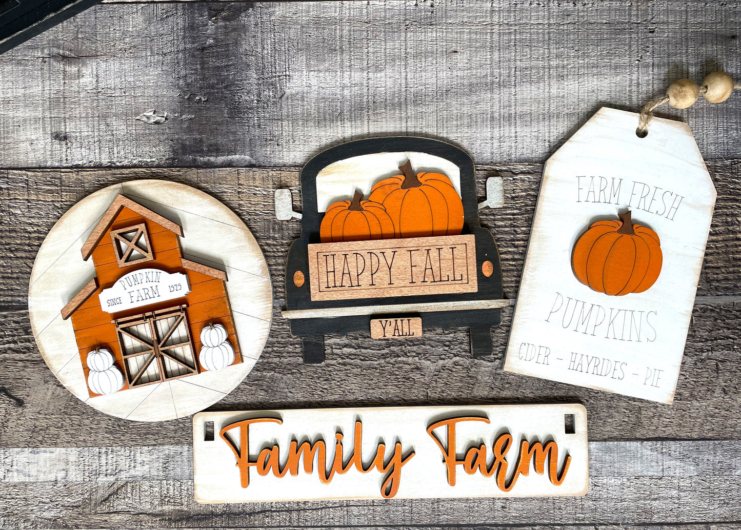 Truck Pumpkins Interchangeable Kit (Wagon / Raised Shelf)