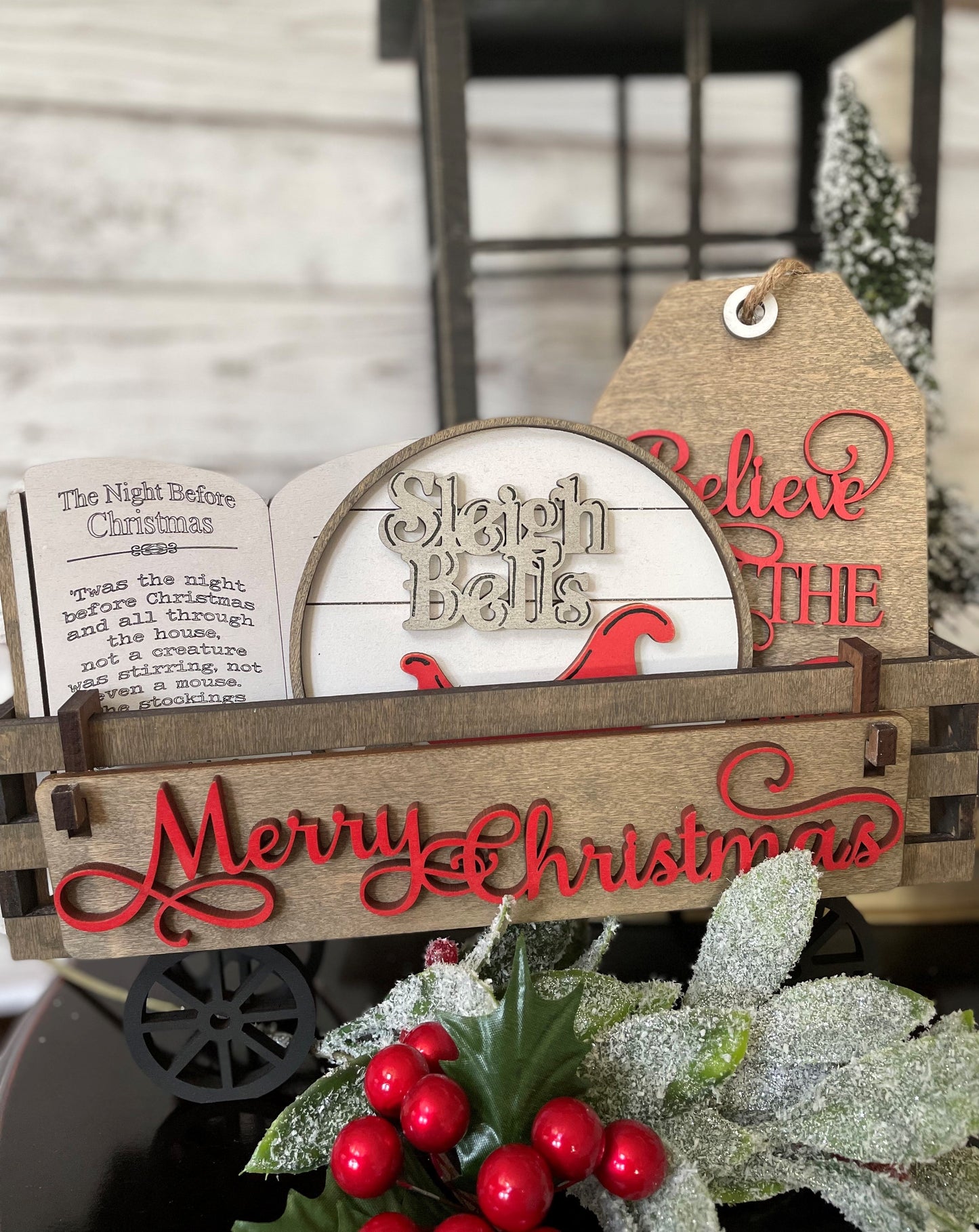 Vintage Christmas Interchangeable Project (Wagon / Raised Shelf)