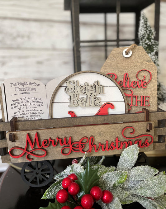 Vintage Christmas Interchangeable Kit (Wagon / Raised Shelf)