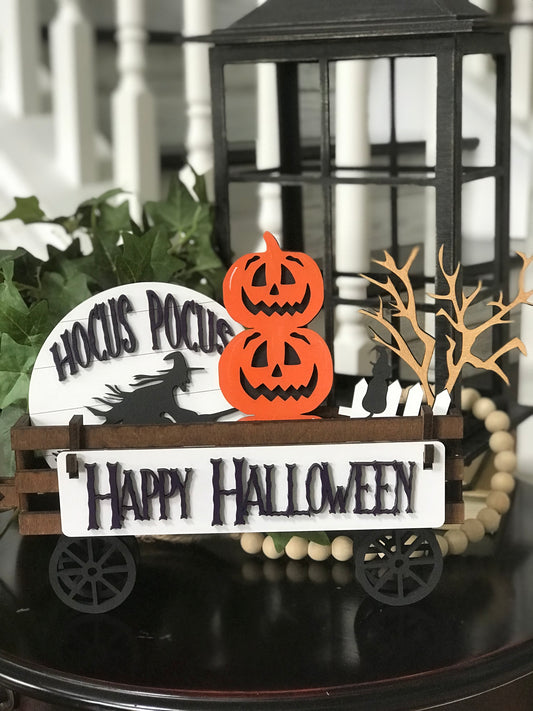 Witch & Pumpkins Interchangeable Kit (Wagon / Raised Shelf)
