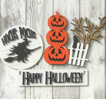 Witch & Pumpkins Interchangeable Kit (Wagon / Raised Shelf)